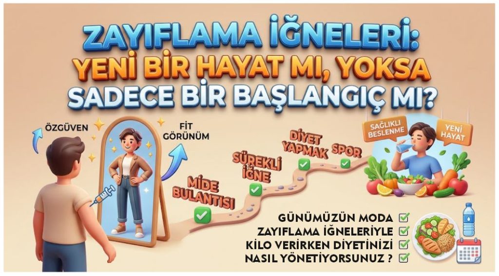 GÜNÜMÜZÜN MODA ZAYIFLAMA İĞNELERİYLE KİLO VERİRKEN DİYETİNİZİ NASIL YÖNETİYORSUNUZ ?